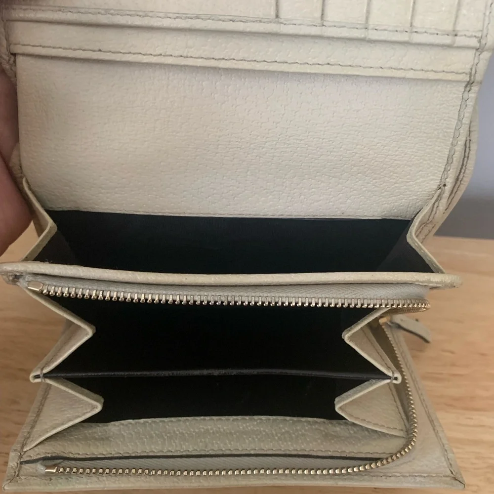 Gucci Supreme GG Canvas Snap Wallet with Biege Trim - Picture 7 of 10